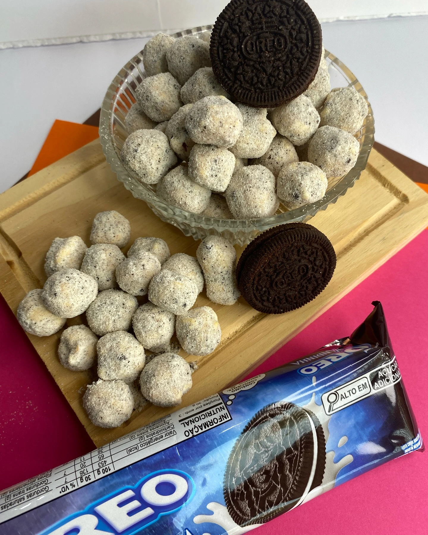 Pipoca gourmet sabor Oreo